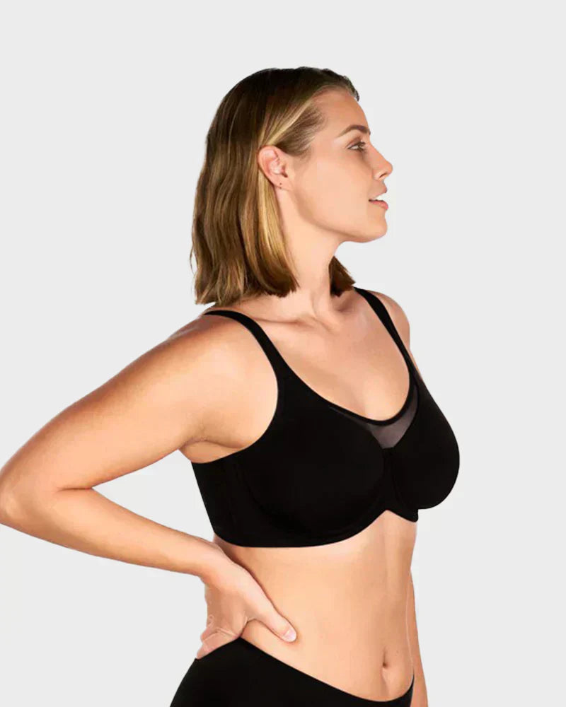Damen eleganter transparenter Vollschalen-BH in großen Größen