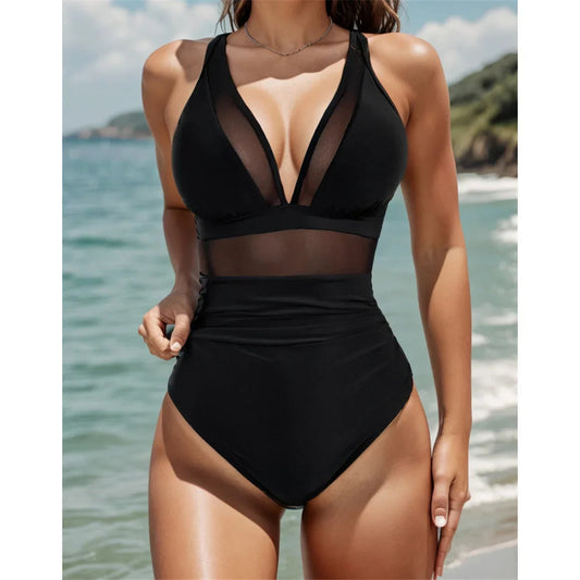 ⏳Descuento del 50% por tiempo limitado💥👙Traje de baño de malla con control de abdomen🏝️
