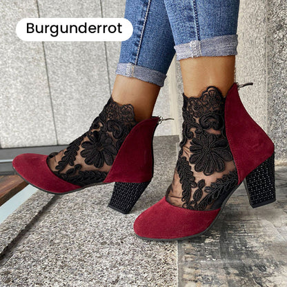 Elegantes tacones altos de mujer con suela suave y encaje.💖🌤️