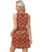 💖LAST DAY SALE 50% OFF💖Summer Printed V-Neck Sleeveless Beach Dress