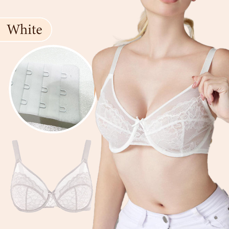 ⏳Nur für kurze Zeit: 50 % Rabatt!💥Minimizer-BH mit vollständiger Abdeckung und Spitze.