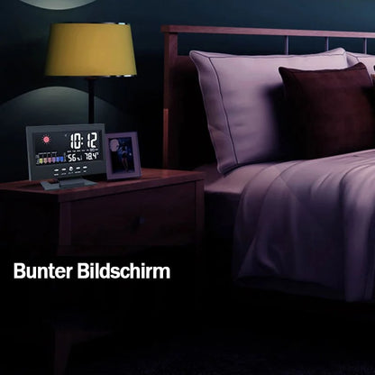 🔥El mejor regalo: 50% de descuento🔥Monitor digital LED de temperatura y humedad, pronóstico del tiempo, reloj despertador LED de escritorio