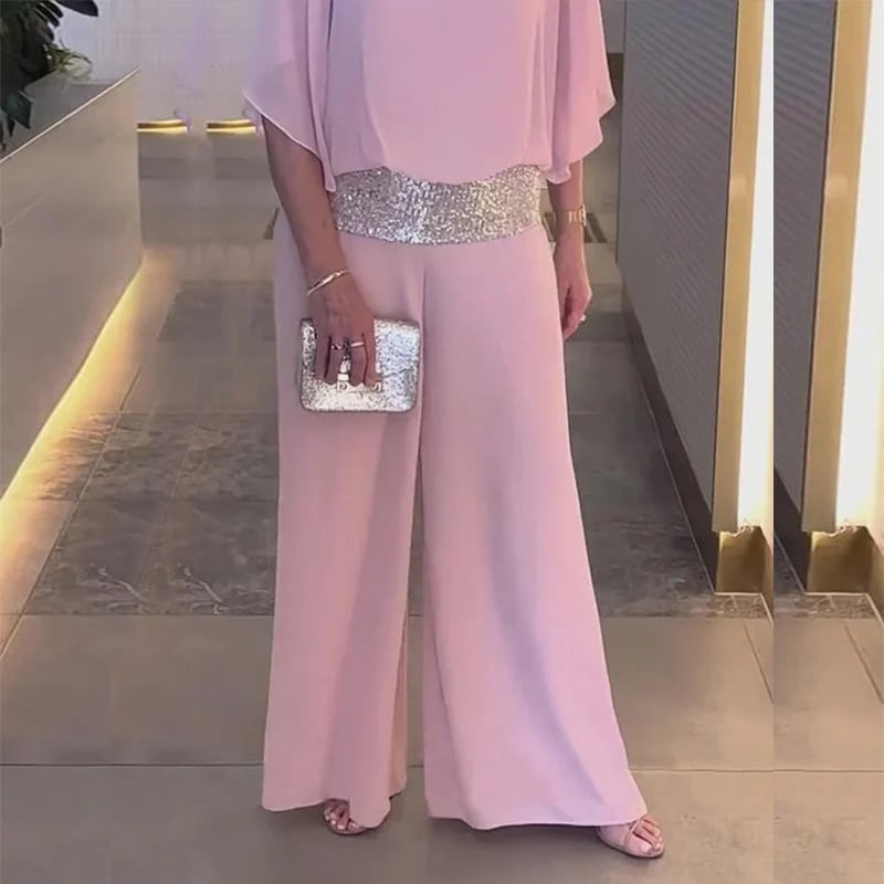 ⏳Begrenzte Zeit 50% Rabatt💥💃 Elegantes zweiteiliges Set im Colorblock-Stil mit Pailletten