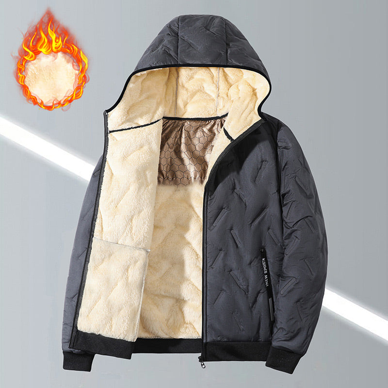 🎁Begrüßen Sie Weihnachten mit 50 % Rabatt💥Herren Winter warmer Reißverschluss-Kapuzenmantel