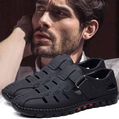 Sandalias de cuero PU de moda con agujeros