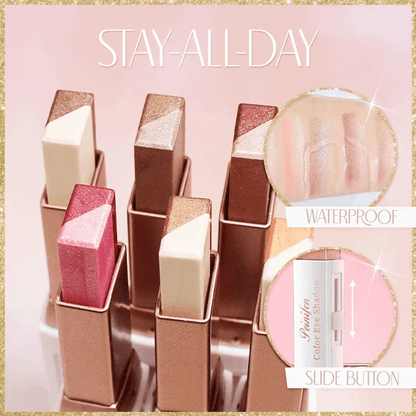 🎉 60 % RABATT! ✨ SET MIT 6 ZWEIFARBIGEN AUGENSCHATTENSTIFTEN – GLITZER-VERLAUF-AUGENSCHATTENSTIFT
