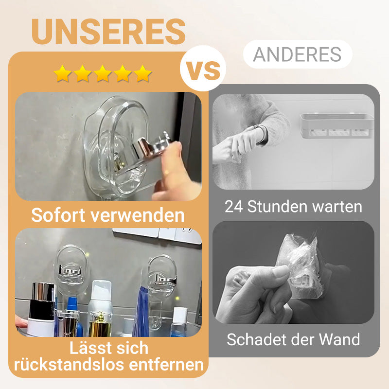 🔥LETZTER TAG – KAUF 1, ERHALTE 1 GRATIS 🔥Aufbewahrungsregal mit Saugnapf und Abflussloch