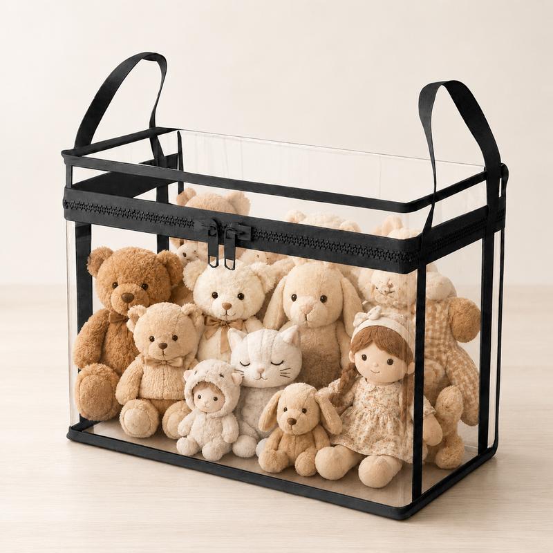 ⏳LETZTER TAG: 2 kaufen, 1 gratis!!💕HomeVault™🇩🇪 Transparente Aufbewahrungstasche – groß, staub- und feuchtigkeitsdicht, mit Griff✨Der ultimative All-in-One-Organizer für Kleidung, Spielzeug, Bücher, Kuscheltiere und einfach alles! 🧸📚👕🧦