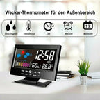 🔥bestes Geschenk-50% Rabatt🔥Digitaler LED-Temperatur- und Luftfeuchtigkeitsmonitor, Wettervorhersage, LED-Tischwecker