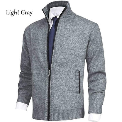 Coloque de color para hombres sólidos -Collar de collar de moda Cardigan abierto