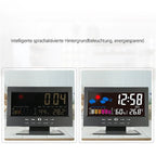 🔥bestes Geschenk-50% Rabatt🔥Digitaler LED-Temperatur- und Luftfeuchtigkeitsmonitor, Wettervorhersage, LED-Tischwecker