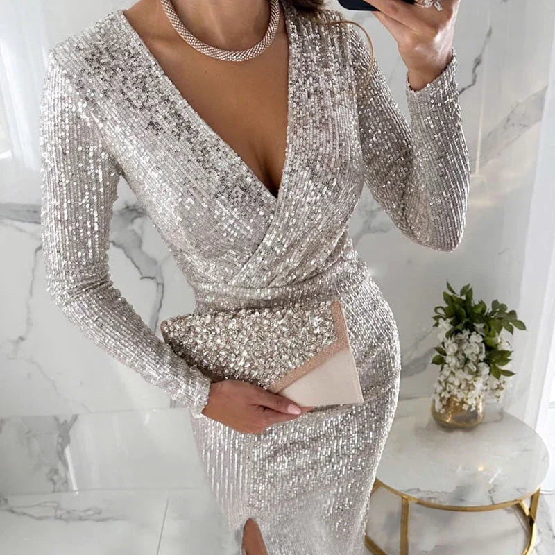 🎅Weihnachtsverkauf 59% Rabatt🎄Sexy Paillettenkleid im Bodycon-Stil✨
