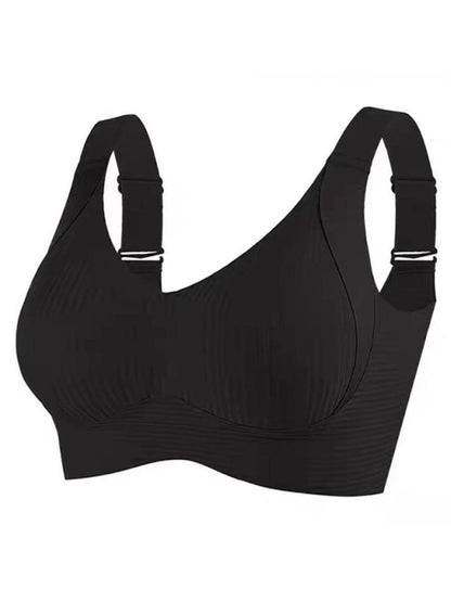 🎁 1 Kaufen, 1 Gratis 💕 Damen Rippenstrick Push-Up Verstellbarer Drahtloser BH