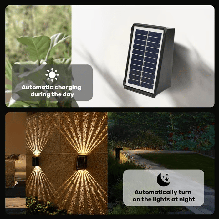 ✨ LETZTER TAG VERKAUF 50% RABATT ✨Wasserdichter 4-LED-Solar-Wandstrahler für den Außenbereich