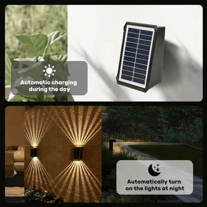 ✨ LETZTER TAG VERKAUF 50% RABATT ✨Wasserdichter 4-LED-Solar-Wandstrahler für den Außenbereich