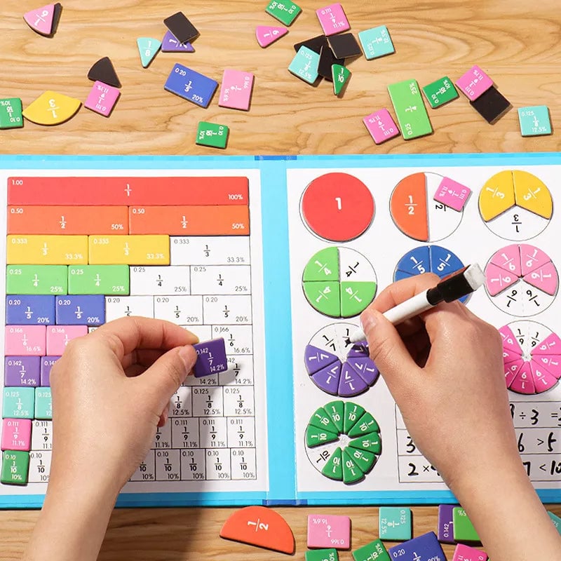 🧩 60% RABATT! 🎨 Magnetisches Bruchbuch-Puzzle für Kinder – Lehrreich, Sicher & Förderung der Feinmotorik ✨