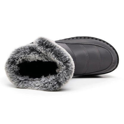 🎄🎁Regalo ideal: botas de nieve antideslizantes de peluche de conejo para mujer.