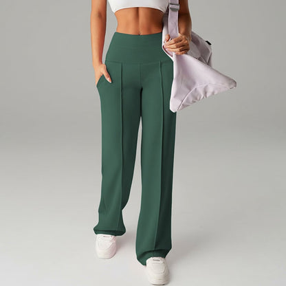 ⏰ 50.000+ VERKAUFT!💕 Damen-Unifarbene Weite Straight-Leg-Hose