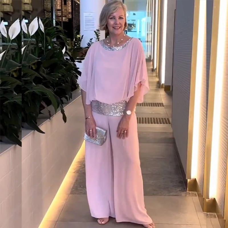 ⏳Begrenzte Zeit 50% Rabatt💥💃 Elegantes zweiteiliges Set im Colorblock-Stil mit Pailletten