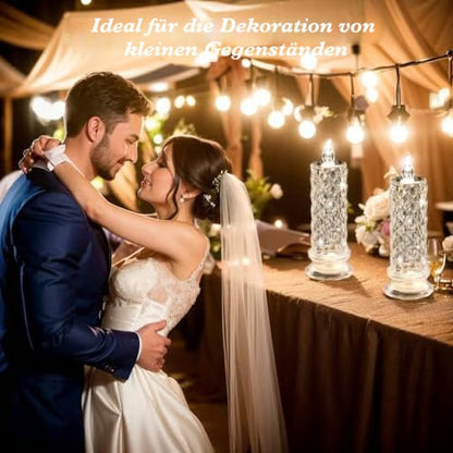 🔥Letzter Tag 50% Rabatt🎁Set mit 4 LED-Kristallkerzenleuchtern