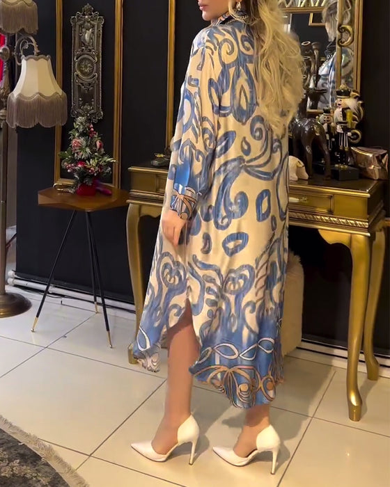 🥰49% de descuento💃Vestido estampado suelto y elegante.