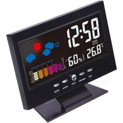 🔥El mejor regalo: 50% de descuento🔥Monitor digital LED de temperatura y humedad, pronóstico del tiempo, reloj despertador LED de escritorio