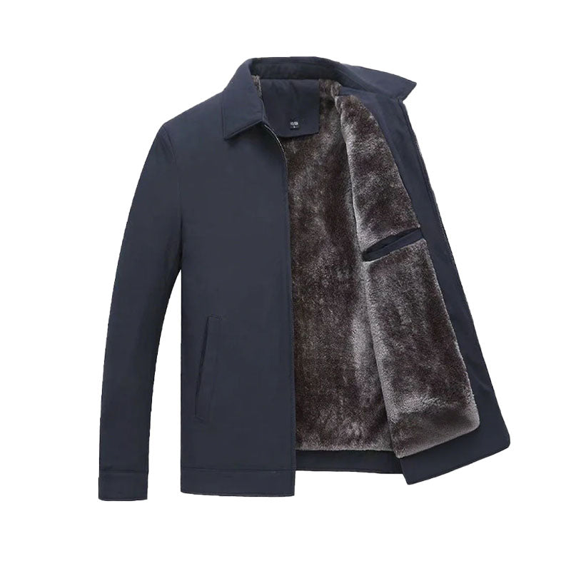 🔥Limitierter Verkauf 50% Rabatt🔥❄️Einfarbige, warme Herrenjacke mit Reißverschluss –💪Knitterfrei, wind-, regen- und schneefest!