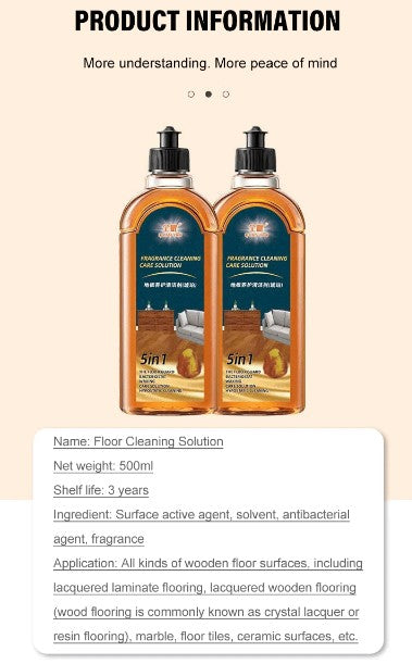 🔥Último día 50% de DESCUENTO✨Limpiador de pisos, eliminador de manchas y olores de doble acción, protege las superficies naturales del piso.