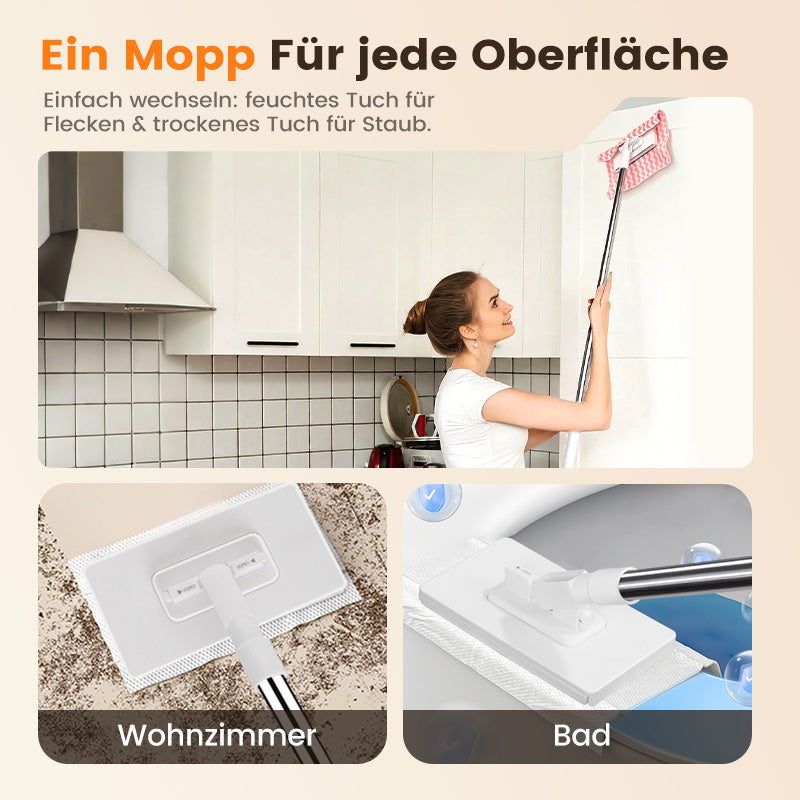 💥💥1+4 gratis!🧹🔥Staubmopp – praktisch, effektiv & wiederverwendbar