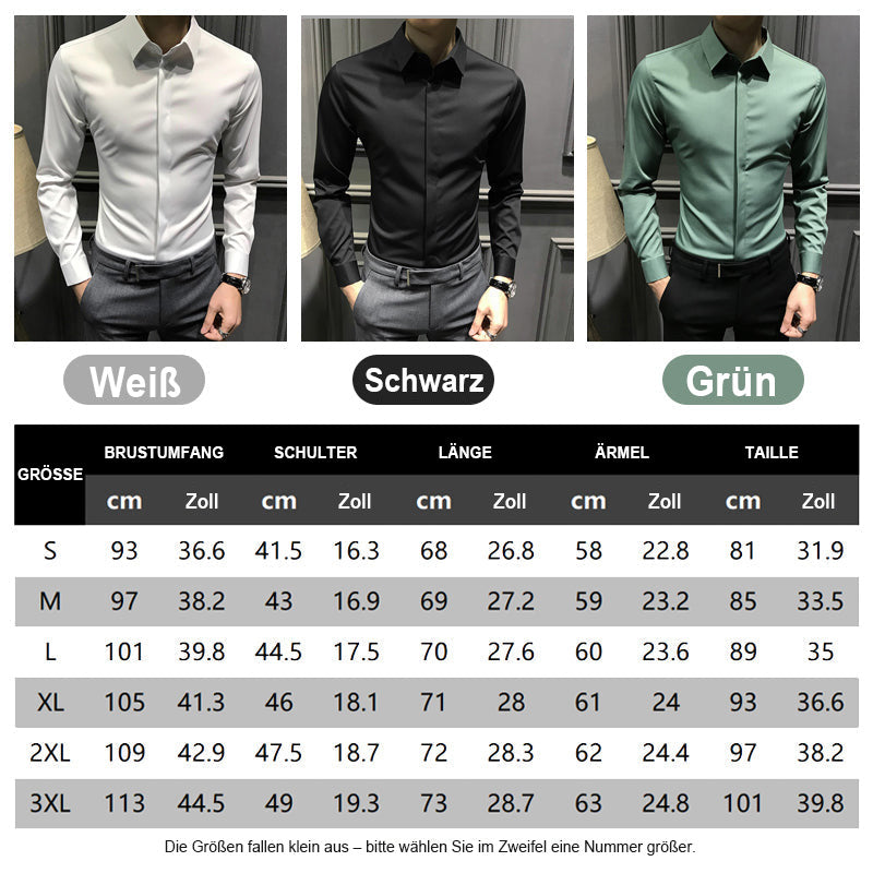 Camisa de hombre libre irlandesa con barra de botones