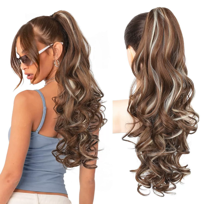 💜 LETZTER TAG DER AKTION – 50 % RABATT 💜 Clip-on-Haarverlängerung für welligen Pferdeschwanz