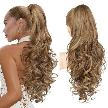 💜 LETZTER TAG DER AKTION – 50 % RABATT 💜 Clip-on-Haarverlängerung für welligen Pferdeschwanz