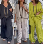 🔥2025 HOT SALE🔥2-teiliges Baumwoll-Leinen-Set für Damen💓