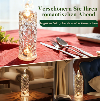🔥Letzter Tag 50% Rabatt🎁Set mit 4 LED-Kristallkerzenleuchtern