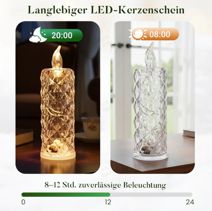 🔥Letzter Tag 50% Rabatt🎁Set mit 4 LED-Kristallkerzenleuchtern
