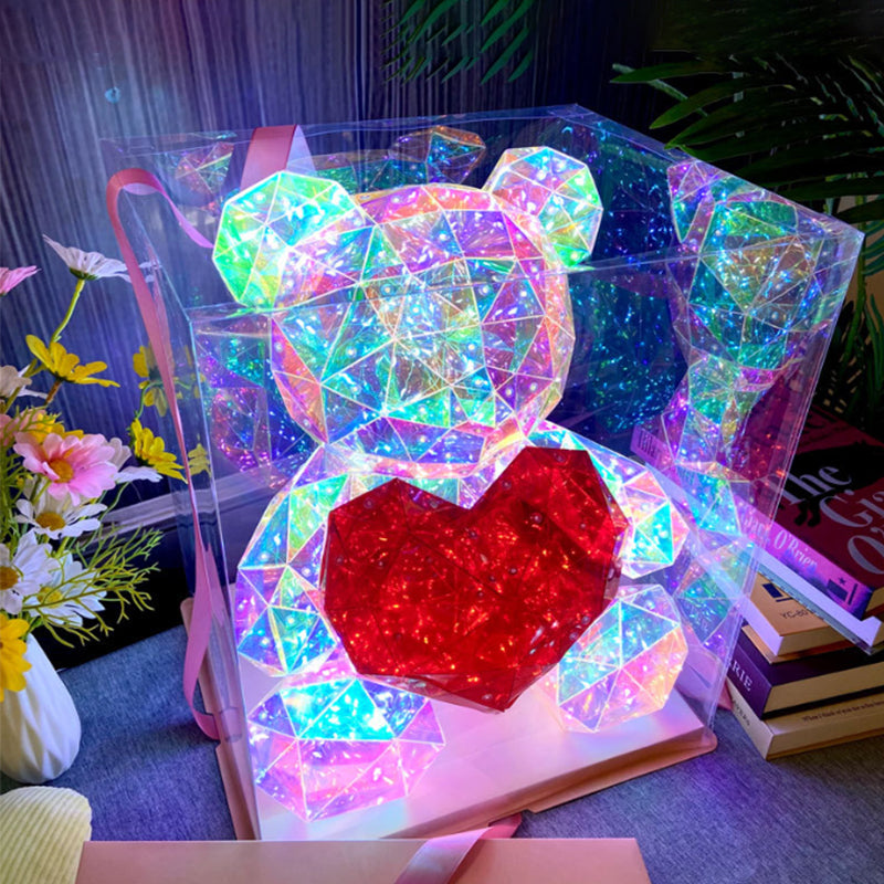 💕Valentinstags-Special – 57 % Rabatt🎁 Bunter, leuchtender Bär