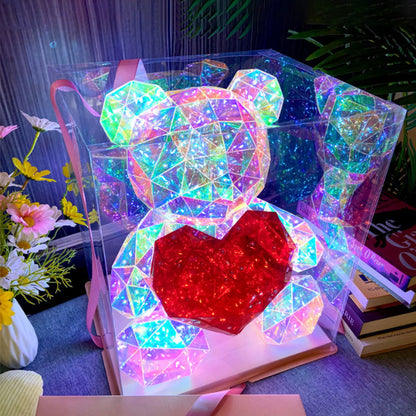 💕Valentinstags-Special – 57 % Rabatt🎁 Bunter, leuchtender Bär