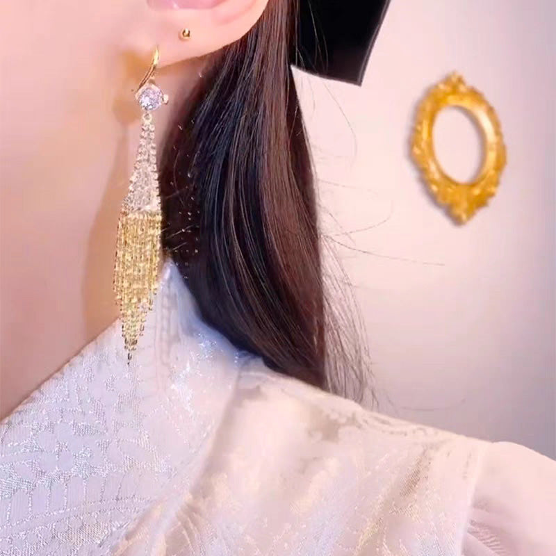 💕  50% Rabatt 💕 Zirkon Quastenohrringe🎀