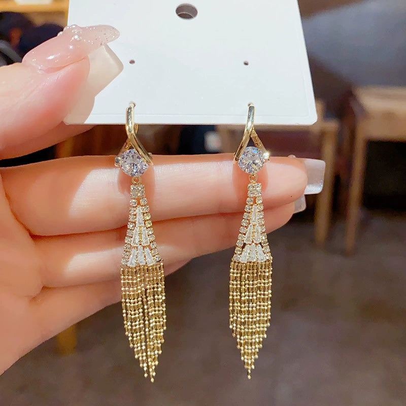 💕  50% Rabatt 💕 Zirkon Quastenohrringe🎀