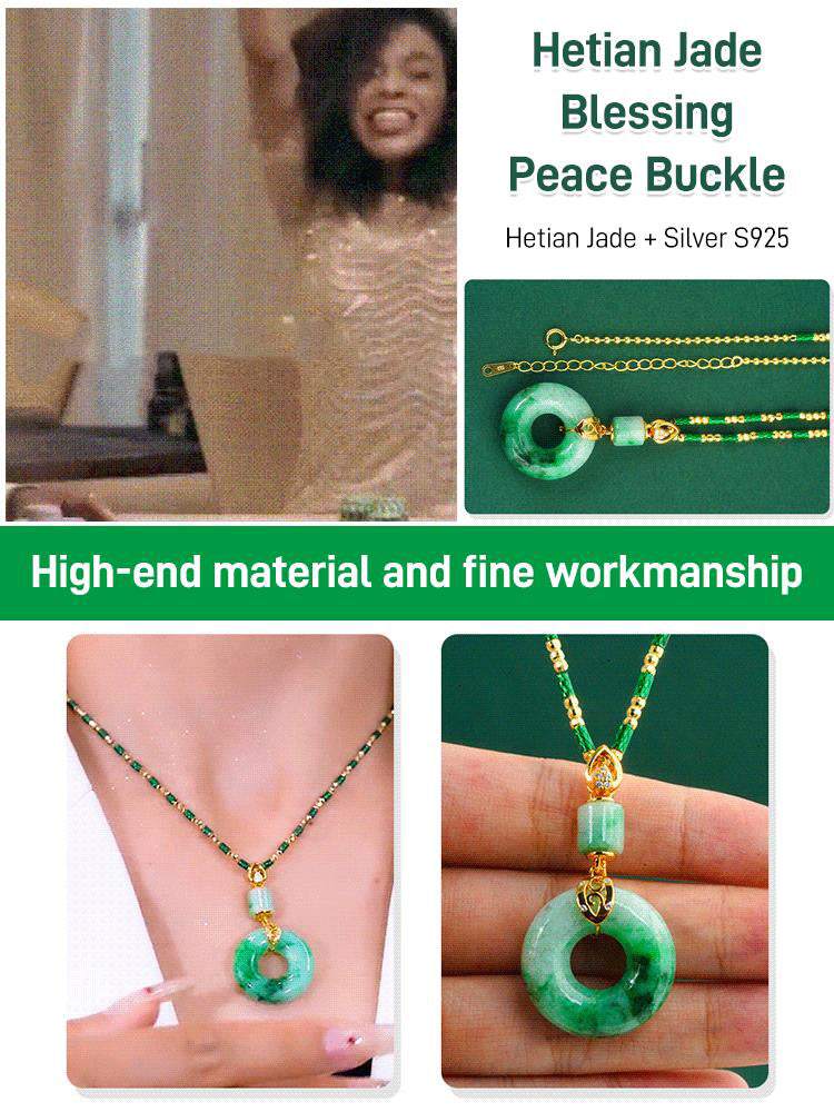 ✨💚Entworfen von unabhängigen Designern ✨💚Hetian Jade Gebet Frieden Schnalle