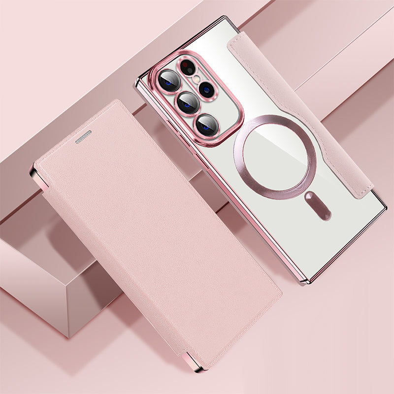 [🔥Der niedrigste Preis von heute]Neue strukturierte Flip-Leder-Handyhülle für Samsung