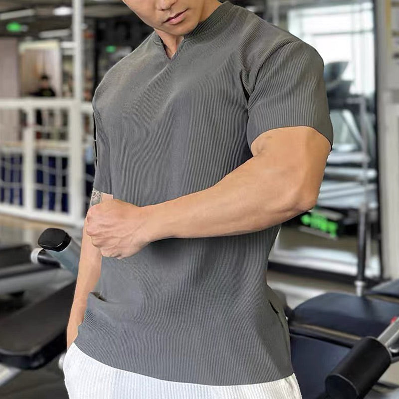 🎁Hot Sale 50% Rabatt⏳Herren V-Ausschnitt Kurzarm Muskelshirts Athletisches Training T-Shirts