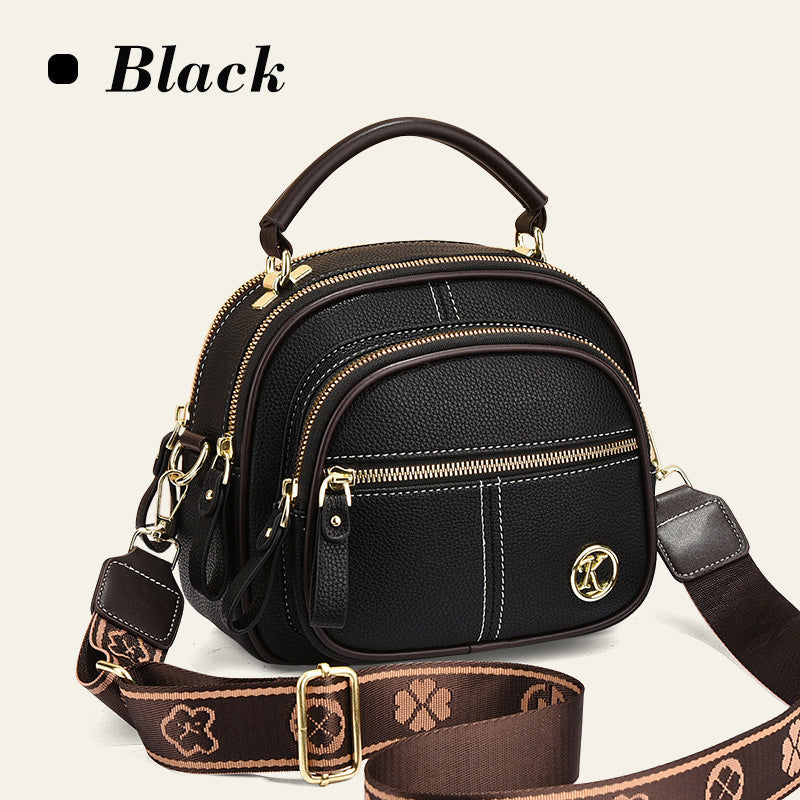 🎁Hot Sale 49% Rabatt⏳Klassische Multifunktionsfächer Verstellbarer breiter Schultergurt PU Leder Crossbody Tasche