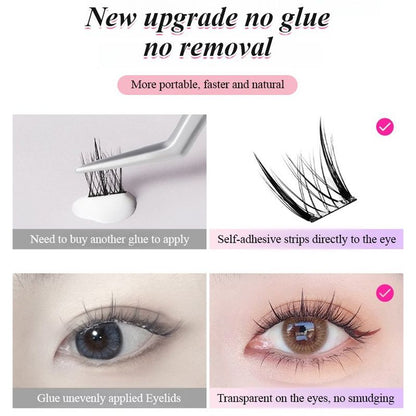 🎁Schnäppchen 50 % RABATT🔥Wasserfeste, kleberfreie, realistische falsche Wimpern
