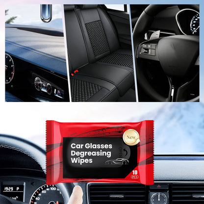 🚗 KAUFEN 1 ERHALTEN 2! ✨ 2025 Verbesserte Autoglas-Ölfilm-Entfernungstücher - Beseitigt Sofort Fett und Schmutz für Kristallklare Sicht 🌟🧼