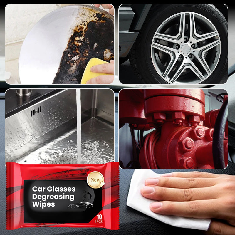 🚗 KAUFEN 1 ERHALTEN 2! ✨ 2025 Verbesserte Autoglas-Ölfilm-Entfernungstücher - Beseitigt Sofort Fett und Schmutz für Kristallklare Sicht 🌟🧼