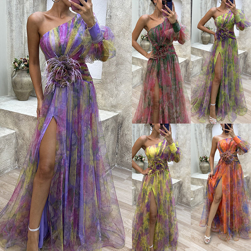 Vestidos de tul irregulares para mujeres