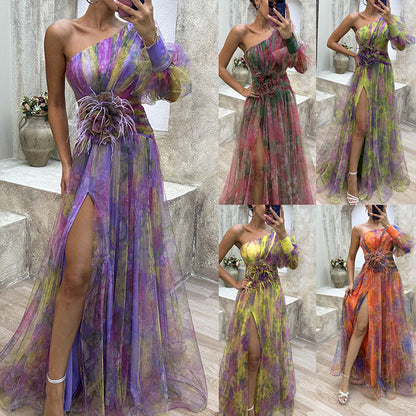 Vestidos de tul irregulares para mujeres