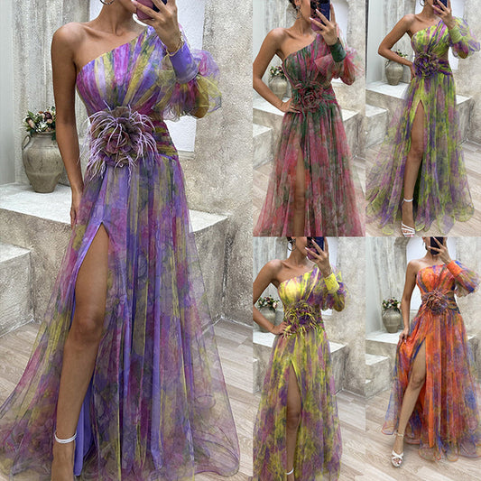 Vestidos de tul irregulares para mujeres