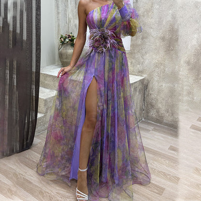 Vestidos de tul irregulares para mujeres